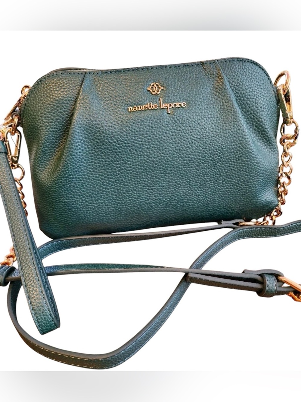 Nanette Lepore Teal Crossbody Bag with Gold Hardware